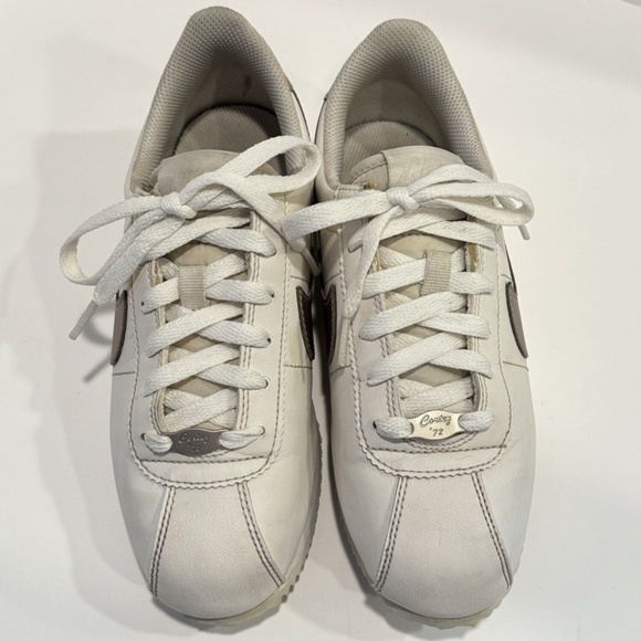 Nike Cortez Basic Leather Cream Metallic Bronze Swoosh Youth Classic L.A. Shoes - Picture 8 of 13